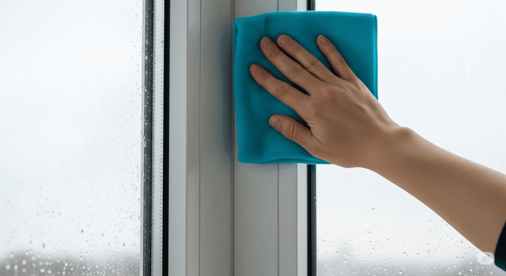 cloth in a window